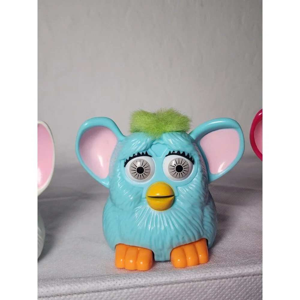 Vintage McDonald’s Furby Toy Lot of 6 1998White Blue Pink Orange Green Pur